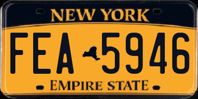 NY license plate FEA5946