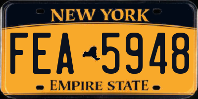 NY license plate FEA5948
