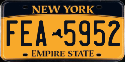NY license plate FEA5952