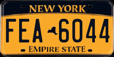 NY license plate FEA6044
