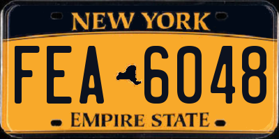 NY license plate FEA6048