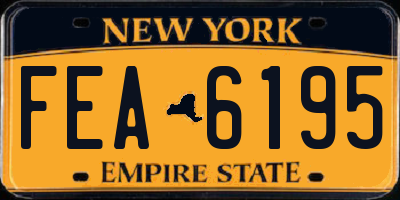 NY license plate FEA6195