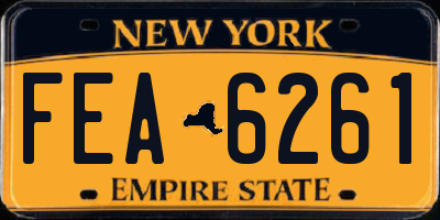 NY license plate FEA6261