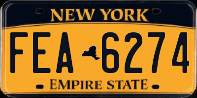 NY license plate FEA6274