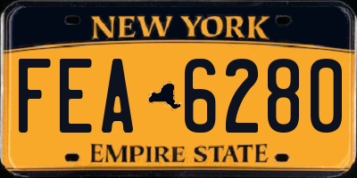 NY license plate FEA6280