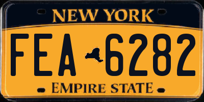 NY license plate FEA6282