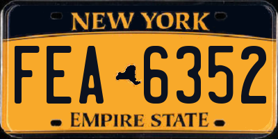 NY license plate FEA6352