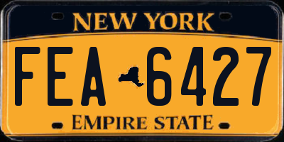NY license plate FEA6427
