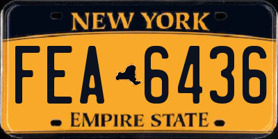 NY license plate FEA6436