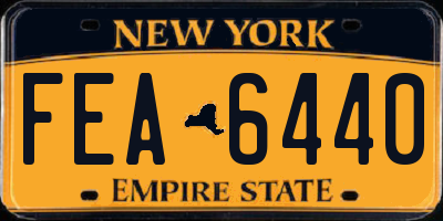 NY license plate FEA6440