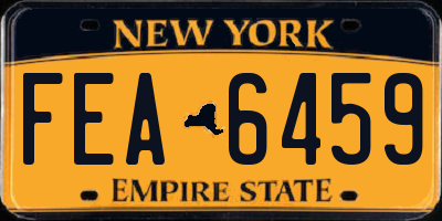 NY license plate FEA6459