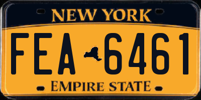 NY license plate FEA6461