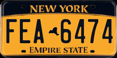 NY license plate FEA6474