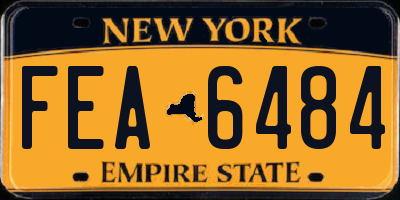 NY license plate FEA6484