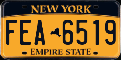 NY license plate FEA6519