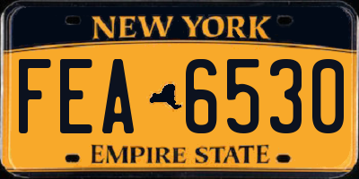 NY license plate FEA6530