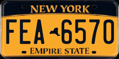 NY license plate FEA6570