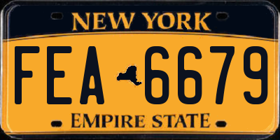 NY license plate FEA6679