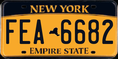 NY license plate FEA6682