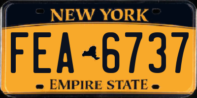 NY license plate FEA6737