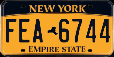 NY license plate FEA6744
