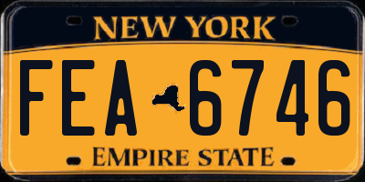 NY license plate FEA6746