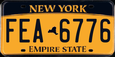 NY license plate FEA6776