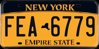 NY license plate FEA6779