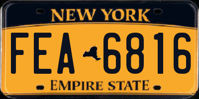 NY license plate FEA6816
