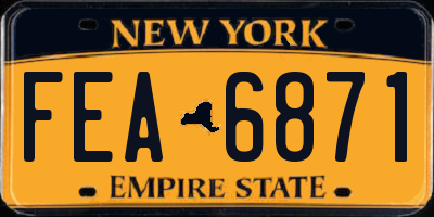 NY license plate FEA6871