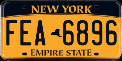 NY license plate FEA6896