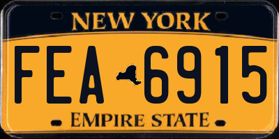 NY license plate FEA6915