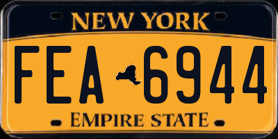 NY license plate FEA6944
