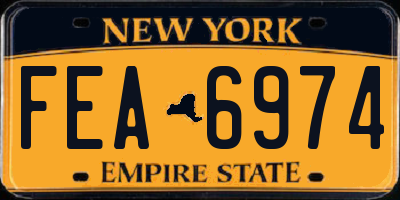 NY license plate FEA6974
