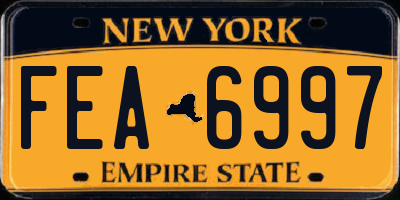 NY license plate FEA6997