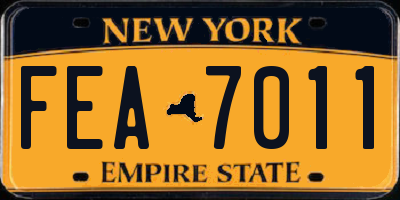 NY license plate FEA7011