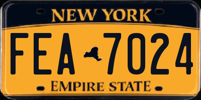 NY license plate FEA7024