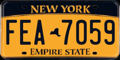 NY license plate FEA7059