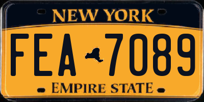 NY license plate FEA7089
