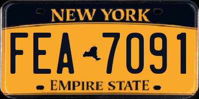 NY license plate FEA7091