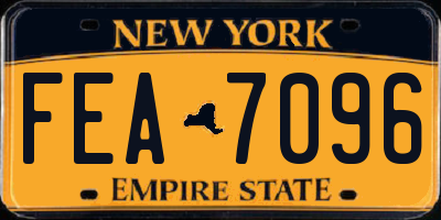 NY license plate FEA7096