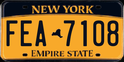NY license plate FEA7108