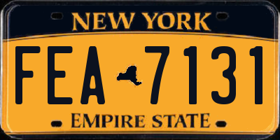 NY license plate FEA7131