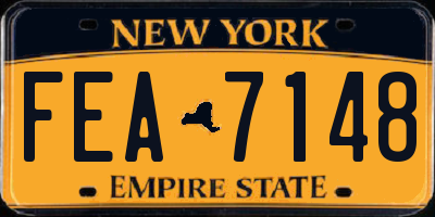 NY license plate FEA7148