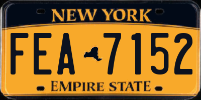 NY license plate FEA7152