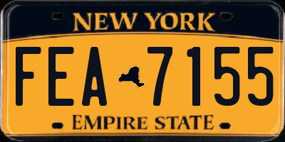 NY license plate FEA7155