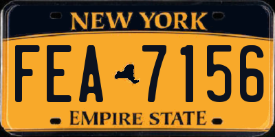 NY license plate FEA7156