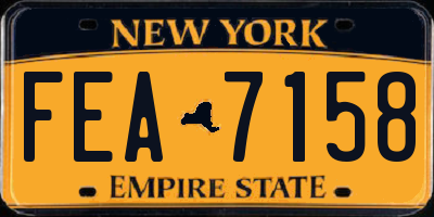 NY license plate FEA7158