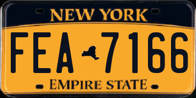 NY license plate FEA7166
