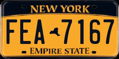 NY license plate FEA7167